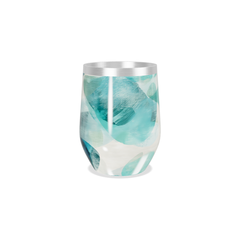 Copo Térmico Slim - Abstrato Verde Azul