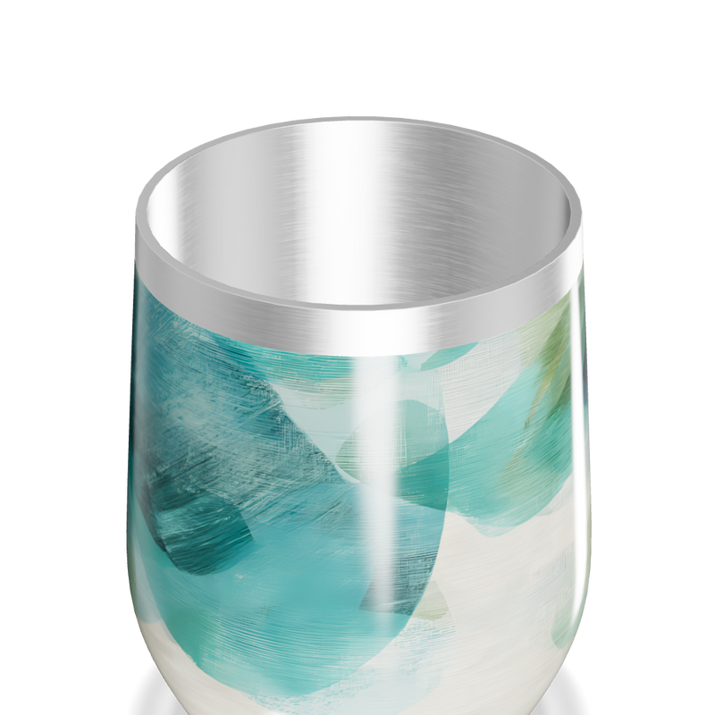 Copo Térmico Slim - Abstrato Verde Azul