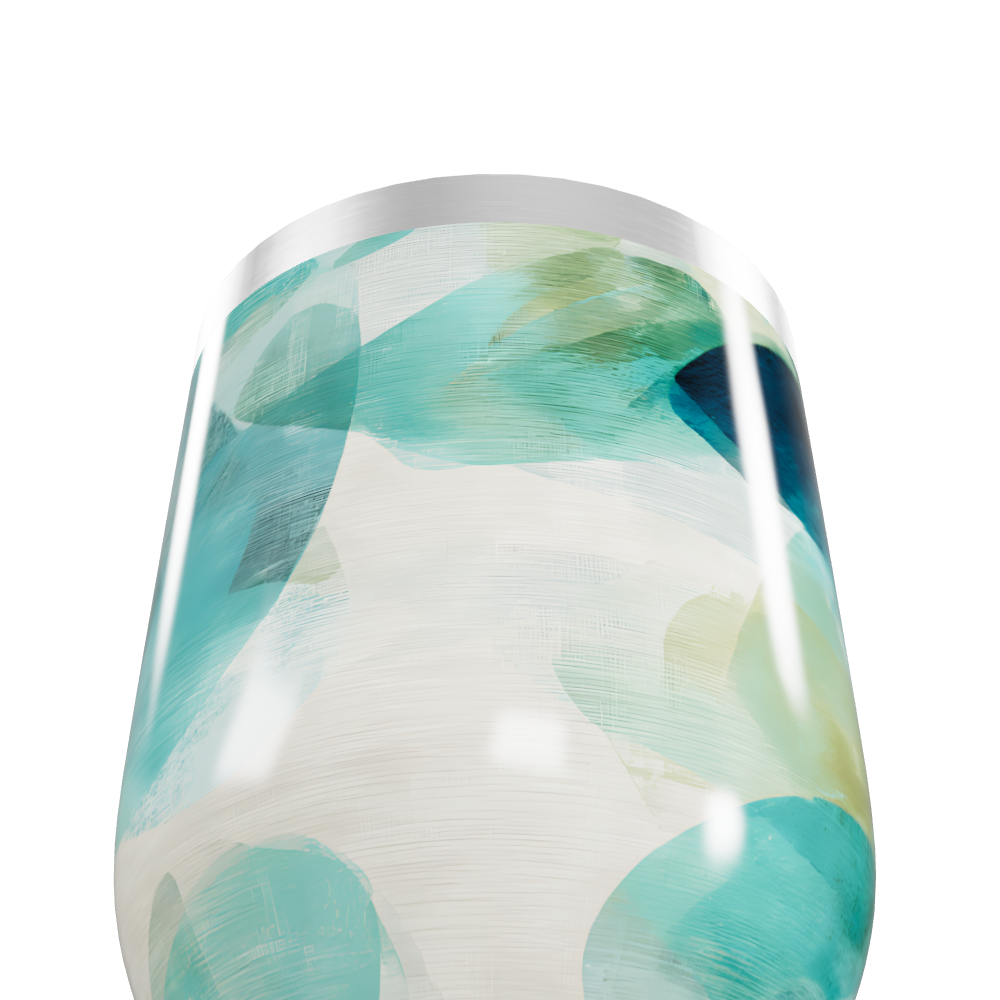 Copo Térmico Slim - Abstrato Verde Azul