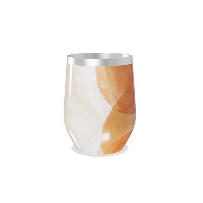 Copo Térmico Slim - Estampa Abstrata Laranja