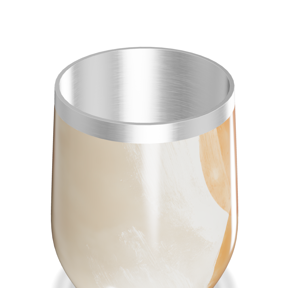 Copo Térmico Slim - Estampa Abstrata Laranja