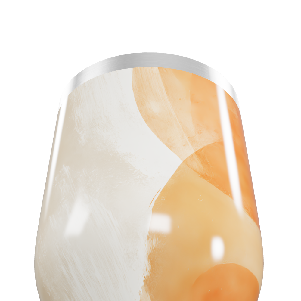 Copo Térmico Slim - Estampa Abstrata Laranja