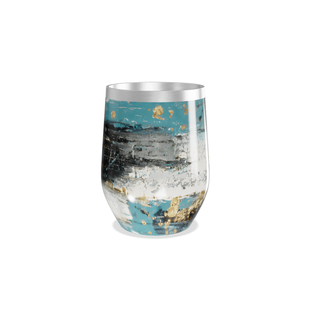 Copo Térmico Slim - Abstrato Multicor Aço