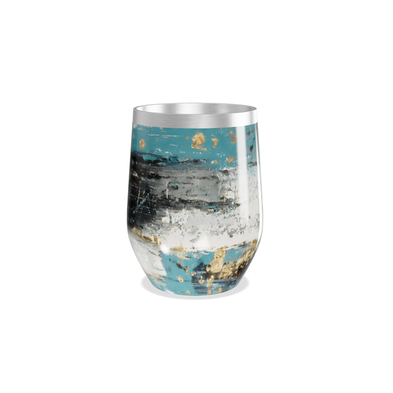 Copo Térmico Slim - Abstrato Multicor Aço