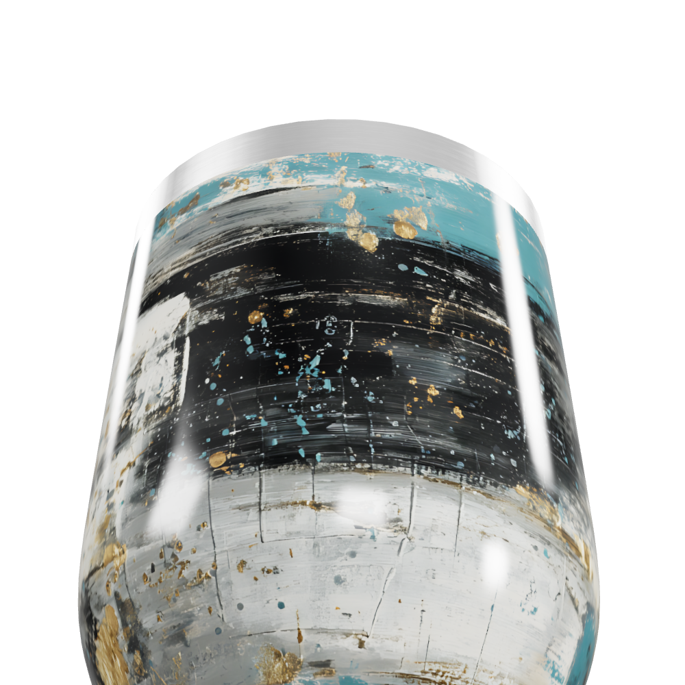 Copo Térmico Slim - Abstrato Multicor Aço