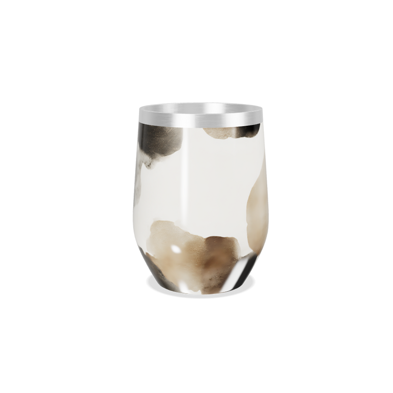 Copo Térmico Slim - Estampa Abstrata Bege