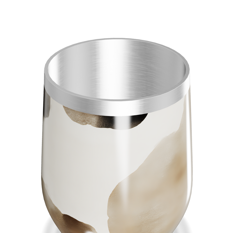 Copo Térmico Slim - Estampa Abstrata Bege