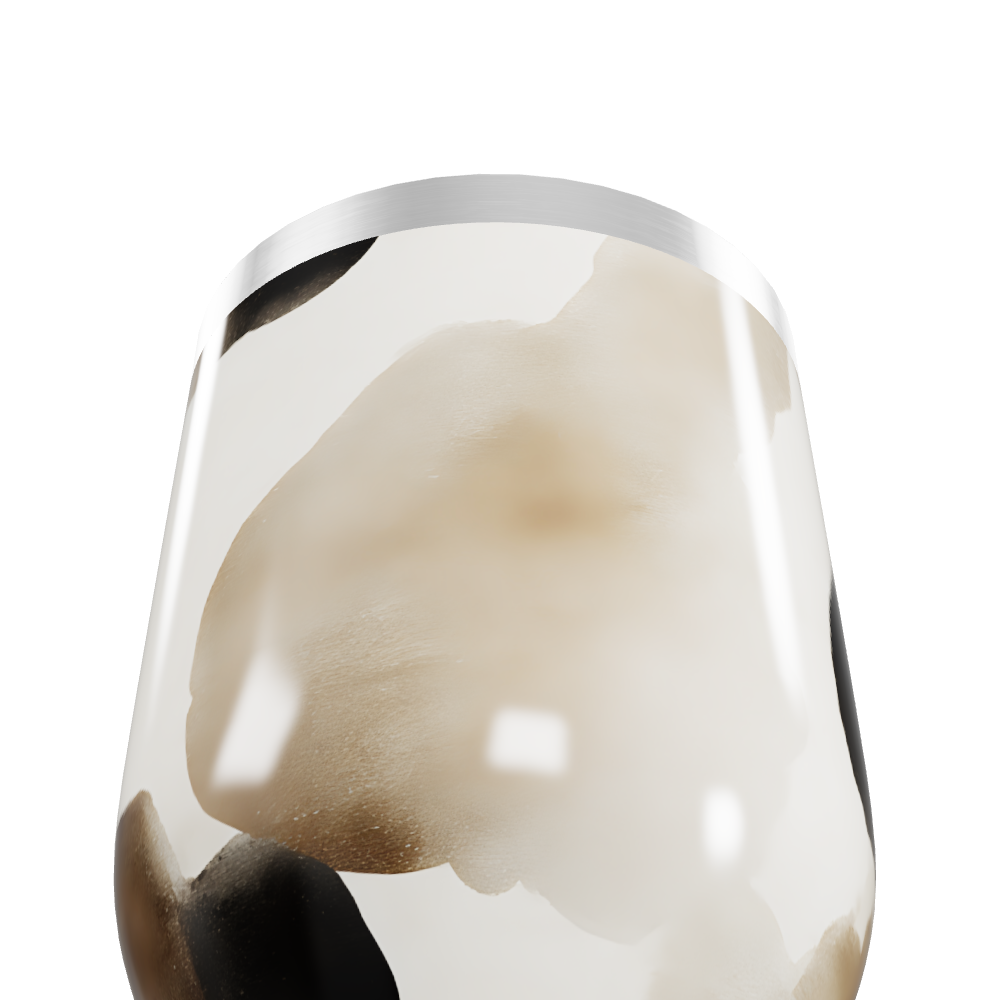 Copo Térmico Slim - Estampa Abstrata Bege