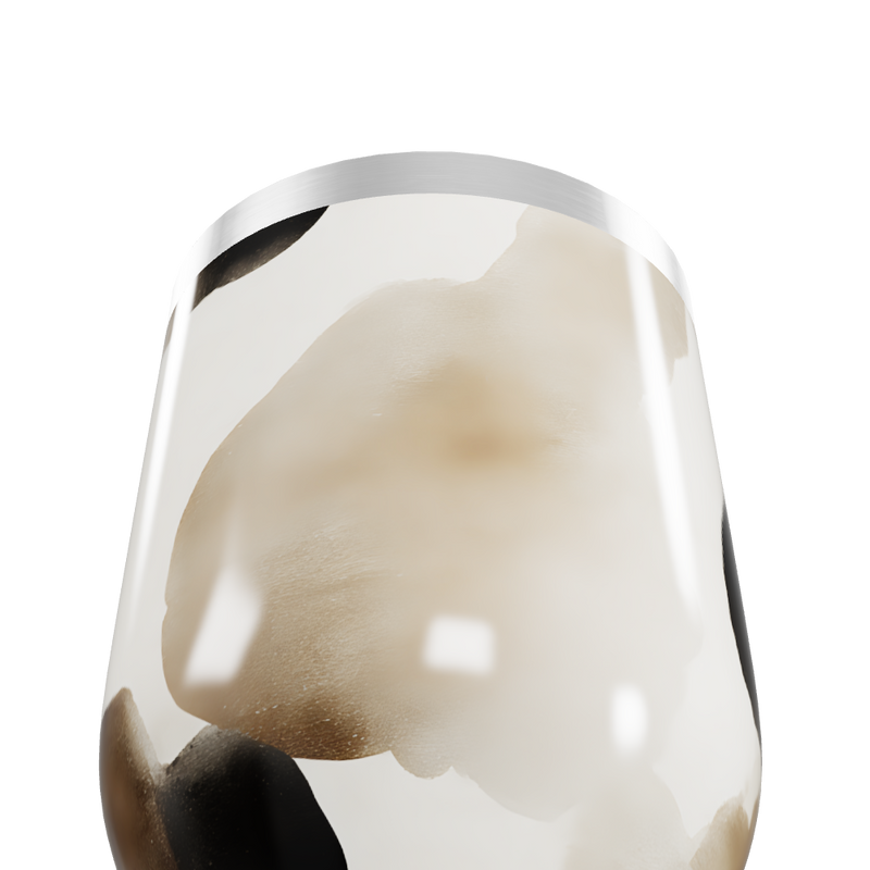 Copo Térmico Slim - Estampa Abstrata Bege