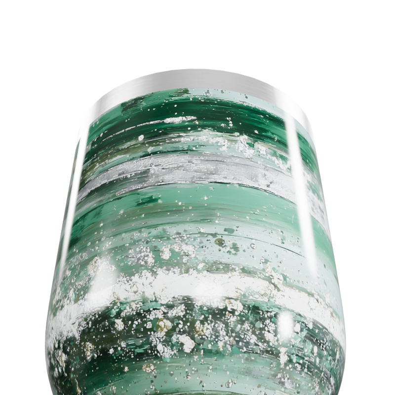 Copo Térmico Slim - Verde Mármore Vidro