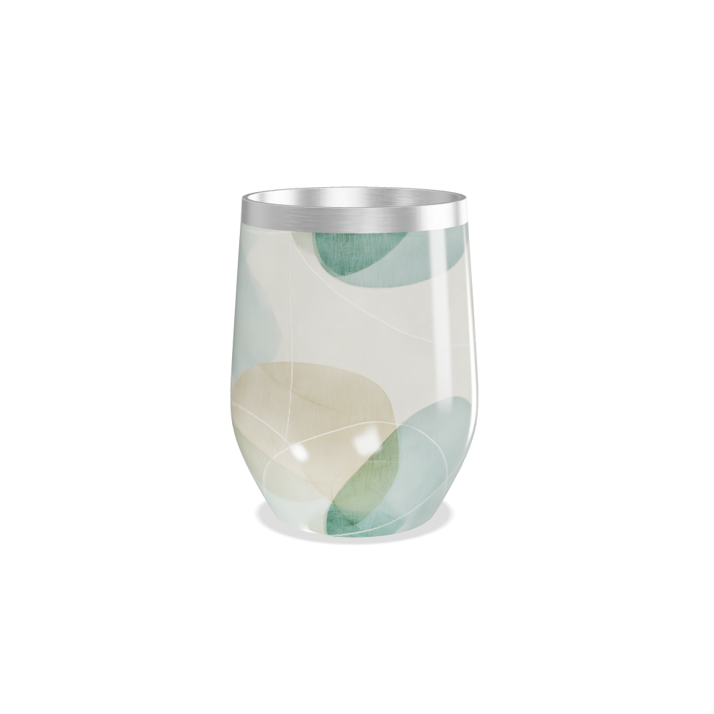 Copo Térmico Slim - Estampa Abstrata Pastel