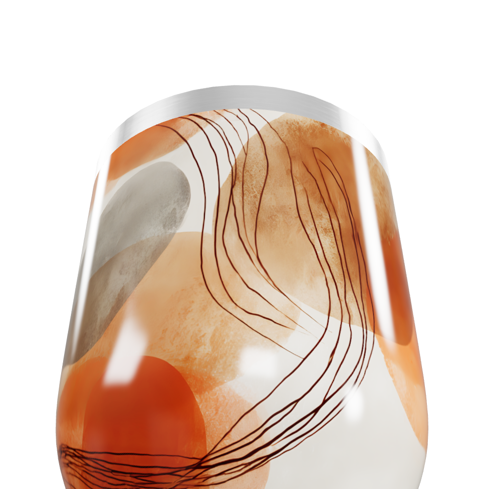 Copo Térmico Slim - Estampa Abstrata Colorida