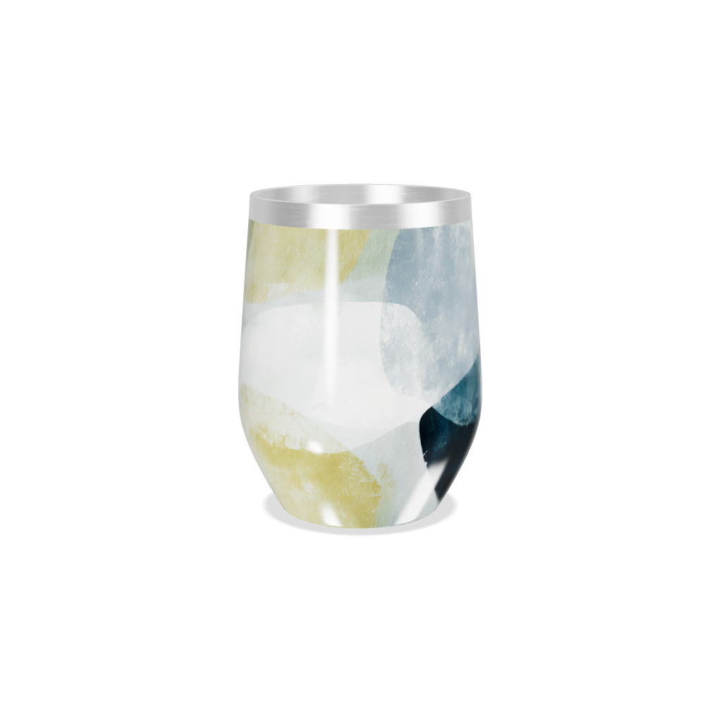 Copo Térmico Slim - Estampa Geométrica Azul