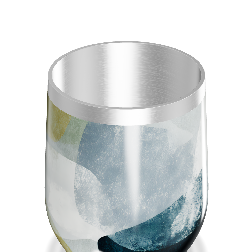 Copo Térmico Slim - Estampa Geométrica Azul