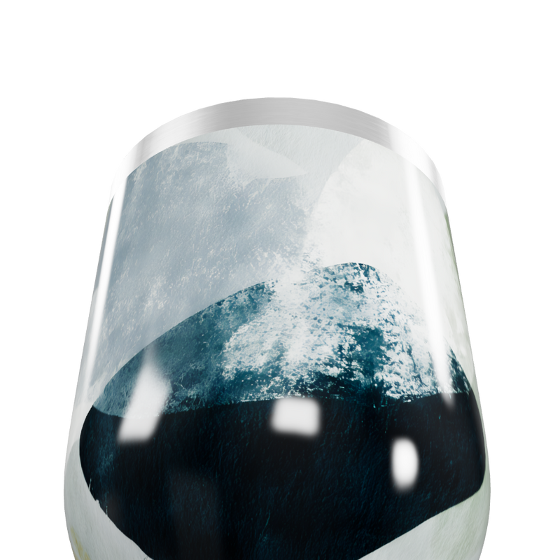 Copo Térmico Slim - Estampa Geométrica Azul