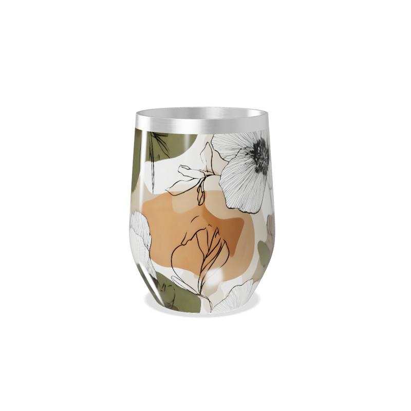 Copo Térmico Slim - Floral Aço Inox