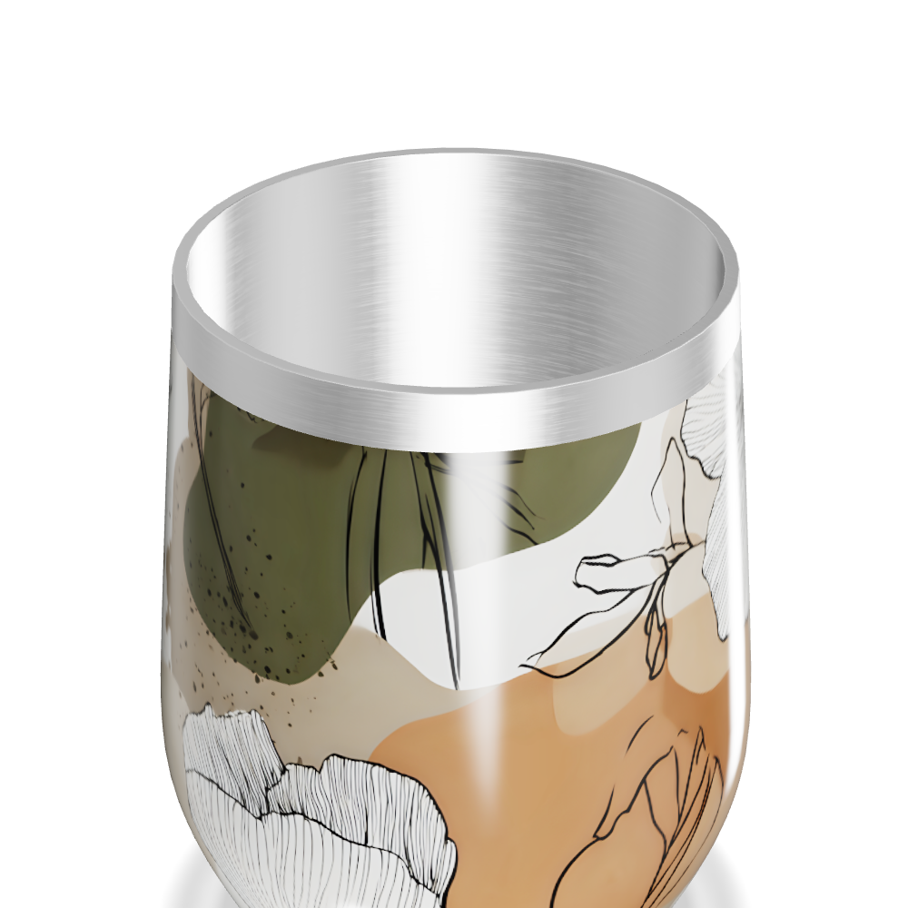 Copo Térmico Slim - Floral Aço Inox