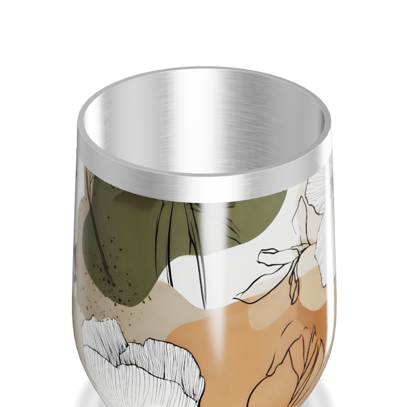 Copo Térmico Slim - Floral Aço Inox