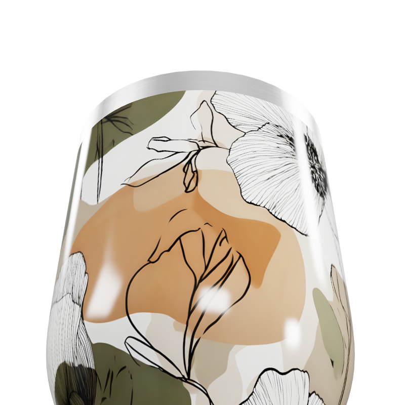 Copo Térmico Slim - Floral Aço Inox