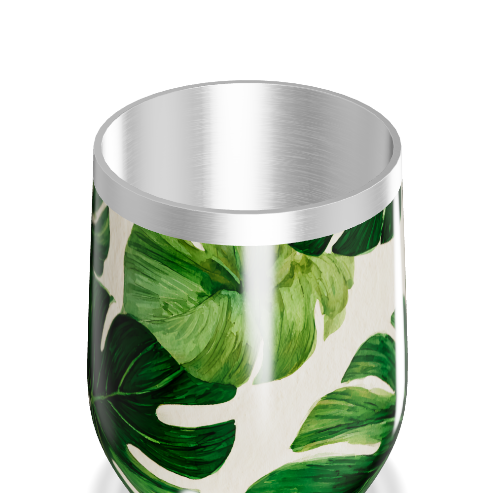 Copo Térmico Slim - Folhagem Verde Aço Inox