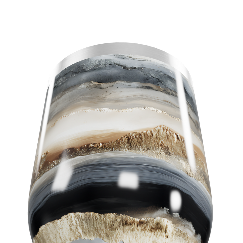 Copo Térmico Slim - Mármore Preto e Branco