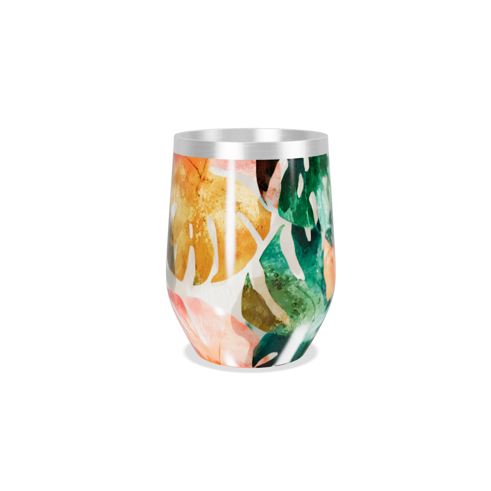 Copo Térmico Slim - Floral Colorido Aço Inox