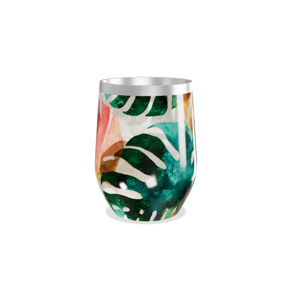 Copo Térmico Slim - Floral Colorido Aço Inox