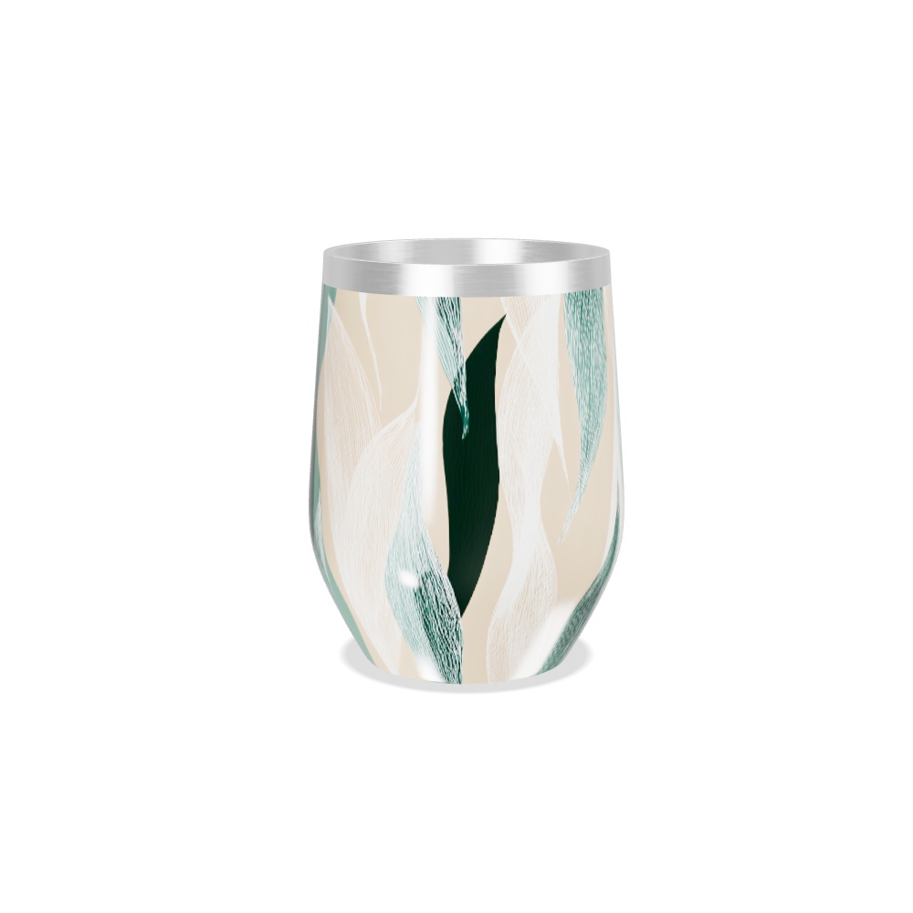 Copo Térmico Slim - Folhas Verde Bege