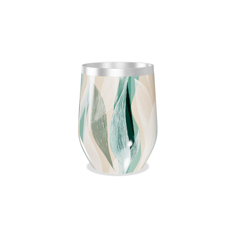 Copo Térmico Slim - Folhas Verde Bege