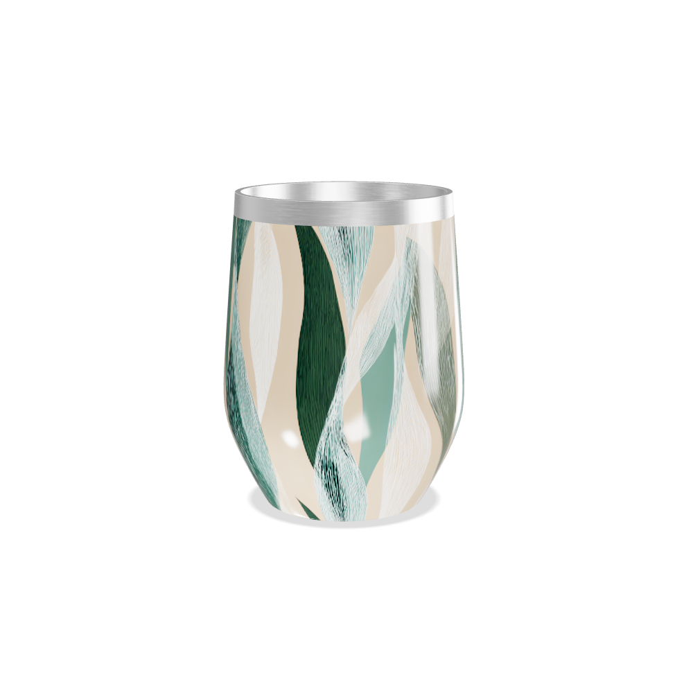 Copo Térmico Slim - Folhas Verde Bege