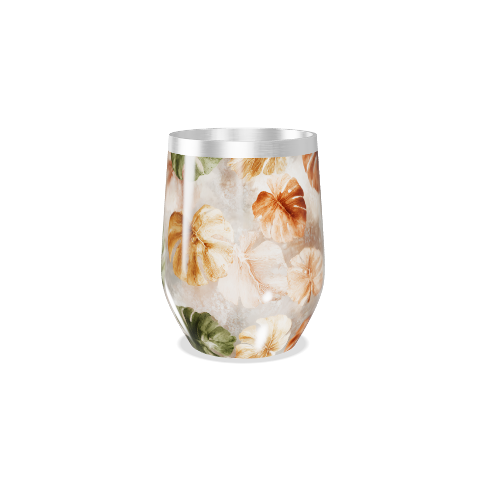 Copo Térmico Slim - Floral Outonal Inox