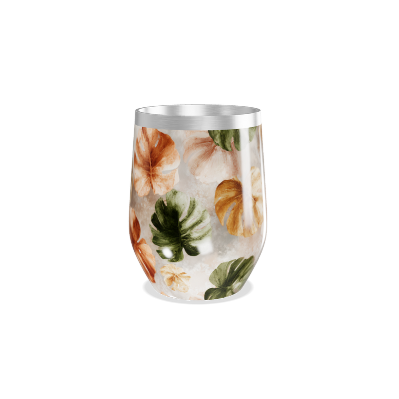 Copo Térmico Slim - Floral Outonal Inox