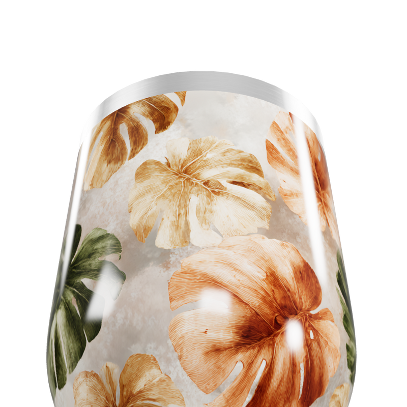 Copo Térmico Slim - Floral Outonal Inox