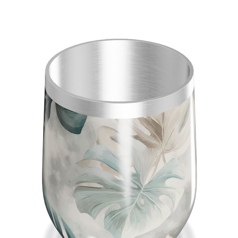 Copo Térmico Slim - Folhagem Transparente