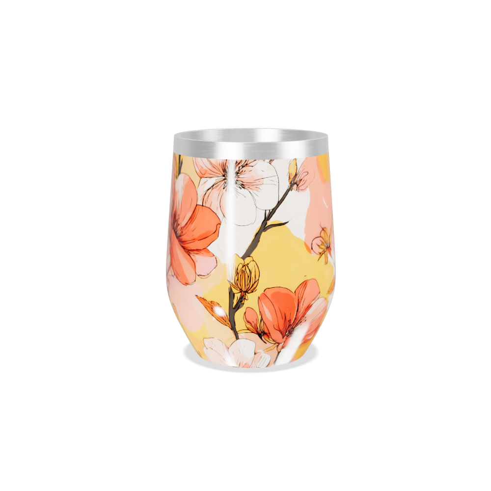 Copo Térmico Slim - Floral Aço Inox