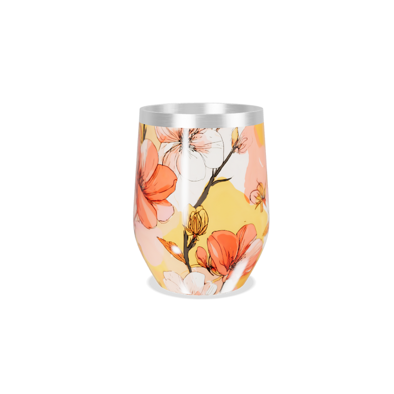 Copo Térmico Slim - Floral Aço Inox