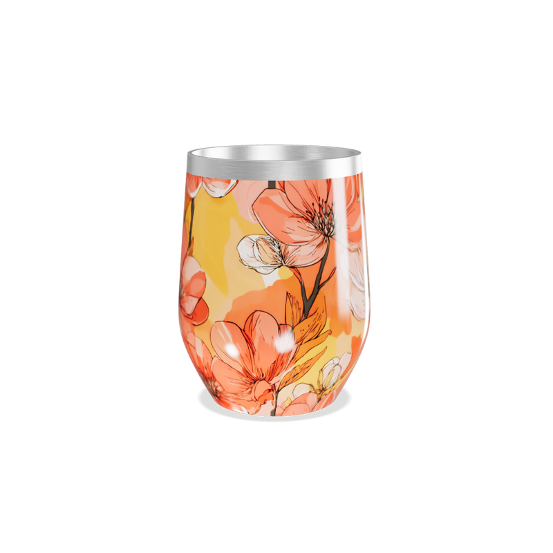 Copo Térmico Slim - Floral Aço Inox