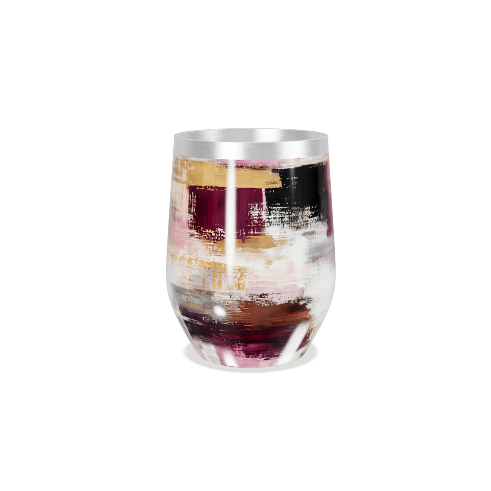 Copo Térmico Slim - Pintura Abstrata Metalizado