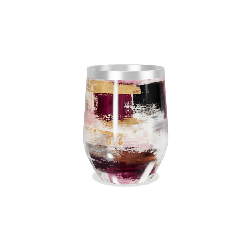 Copo Térmico Slim - Pintura Abstrata Metalizado