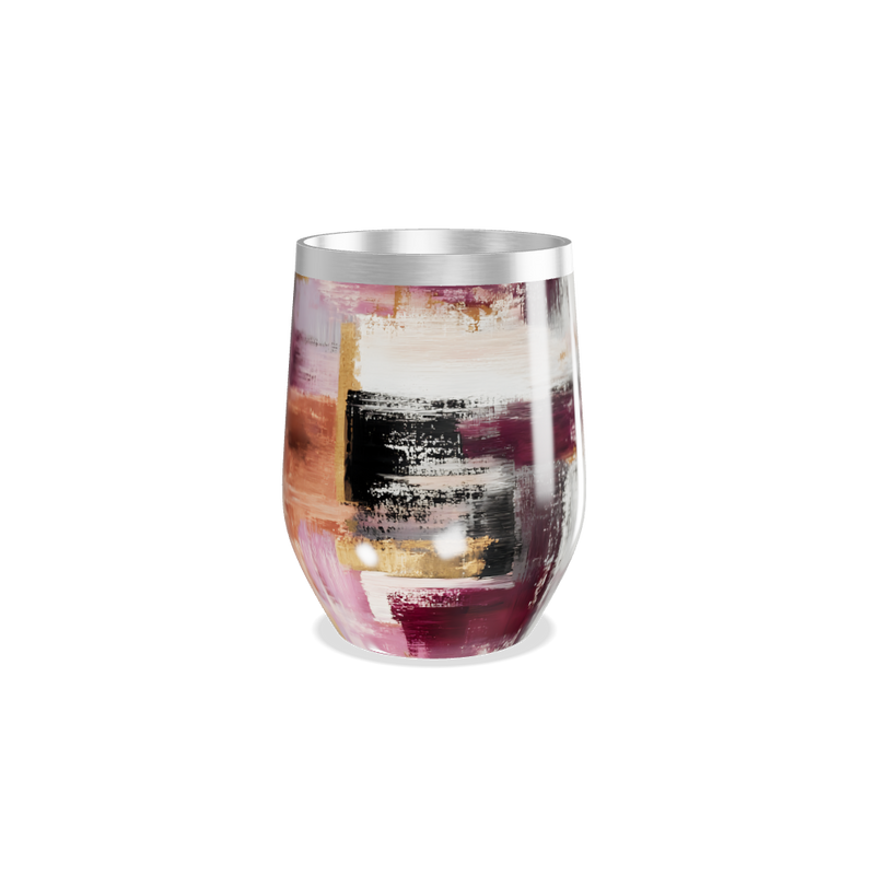 Copo Térmico Slim - Pintura Abstrata Metalizado