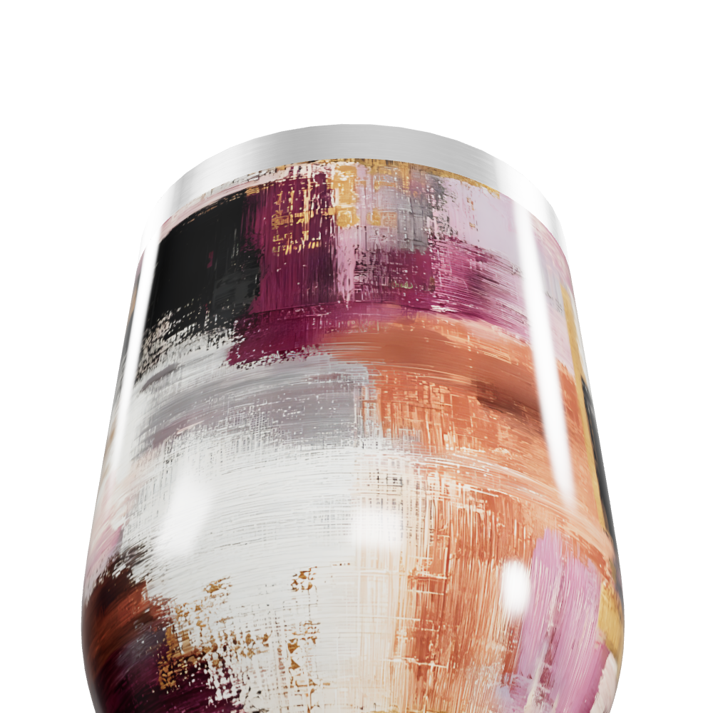 Copo Térmico Slim - Pintura Abstrata Metalizado