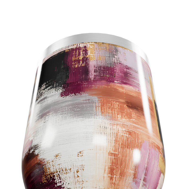 Copo Térmico Slim - Pintura Abstrata Metalizado