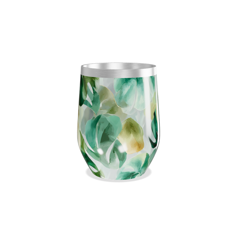 Copo Térmico Slim - Folhagem Tropical Aço Inox