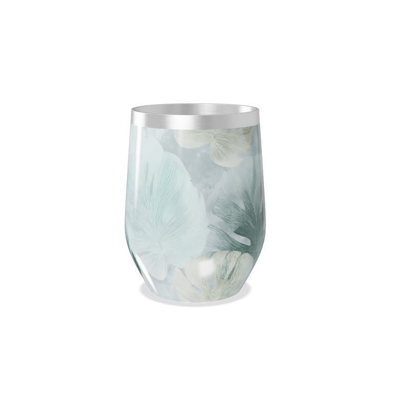 Copo Térmico Slim - Estampa Folhas Verdes