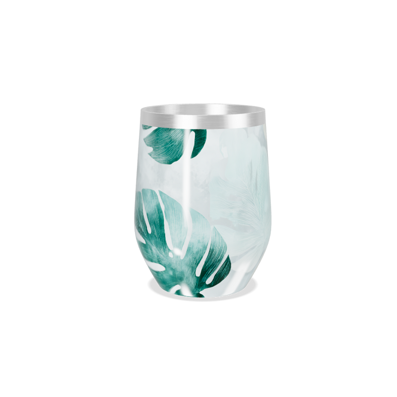 Copo Térmico Slim - Estampa Folhas Verdes