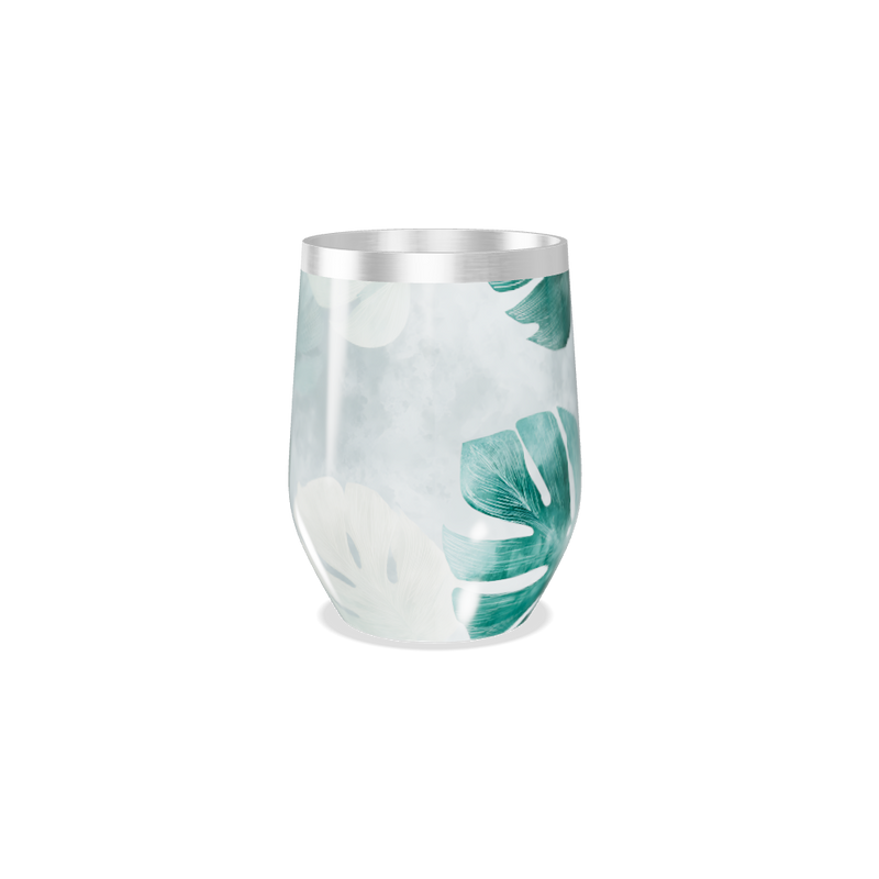 Copo Térmico Slim - Estampa Folhas Verdes