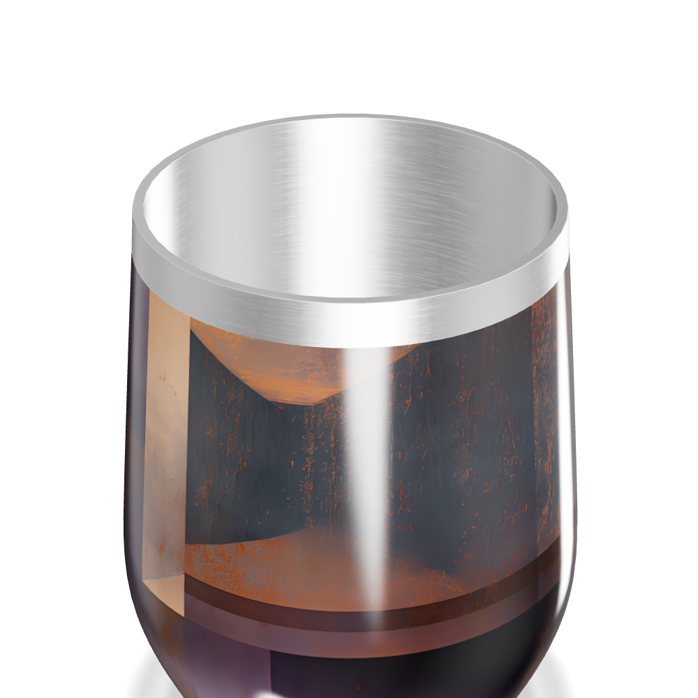 Copo Térmico Slim - Aço inox e vidro escuro