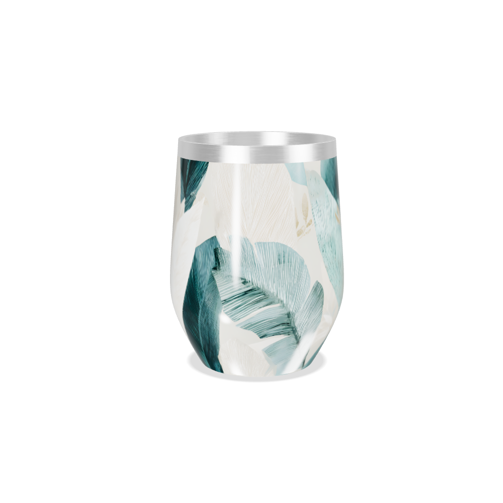 Copo Térmico Slim - Folhas Coloridas Inox