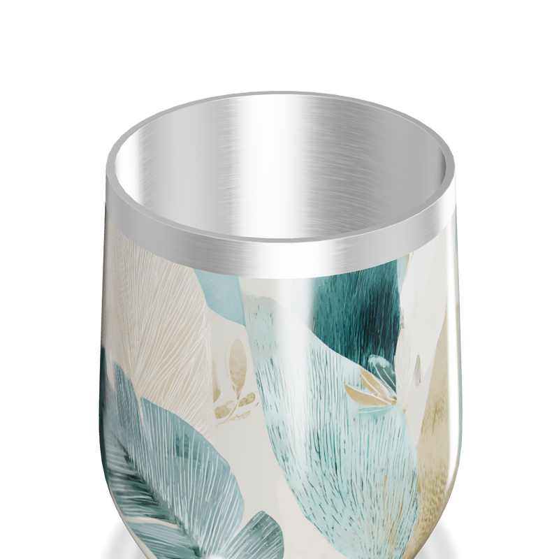 Copo Térmico Slim - Folhas Coloridas Inox