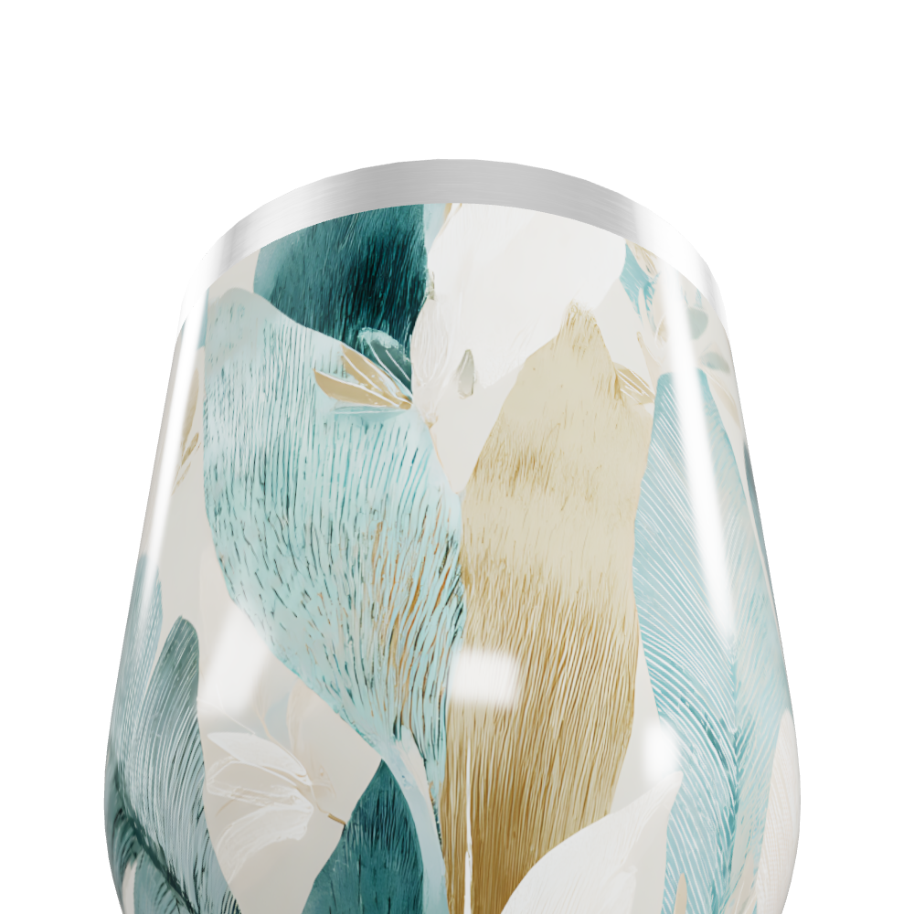 Copo Térmico Slim - Folhas Coloridas Inox